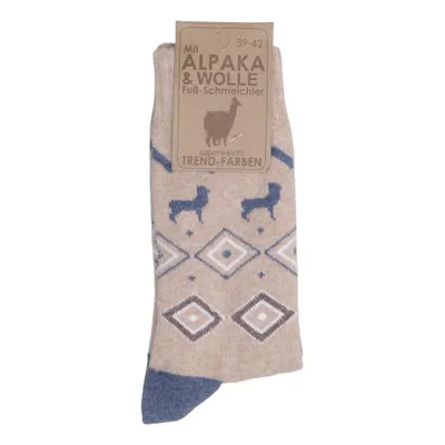 Strumpor (Beige, Blå, Brun) från Socks 4 Fun Akryl, Alpackaull, Elastan, Polyamid, Viskos