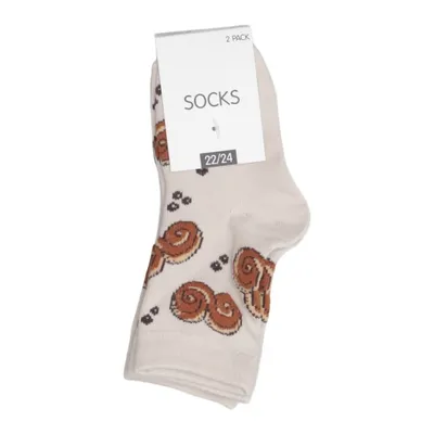 Chaussettes (Beige, Marron) Coton, Élasthane, Polyester