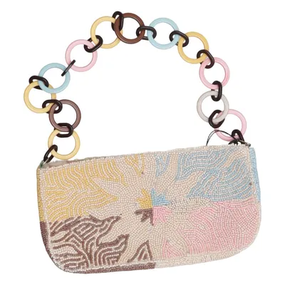 Sac à main (Beige, Multicolore) de Never Fully Dressed Coton