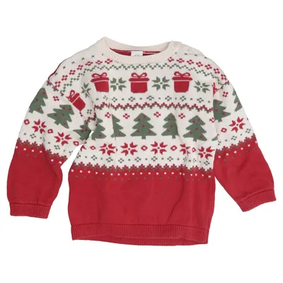 Christmas sweater (White, Multicolored) from H&M Cotton