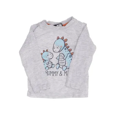 Långärmad t-shirt (Grå, Blå) från Dopo Dopo Bomull, Viskos