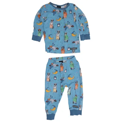 Pyjama (Blauw, Meerkleurig) van Villervalla Elastaan, Organisch katoen