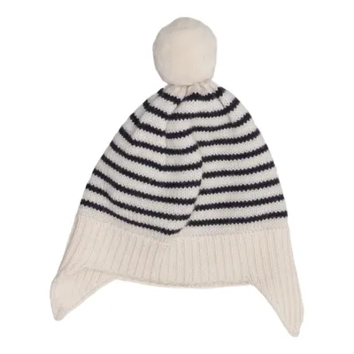 Pompon muts (Beige, Zwart) van FUB Wol