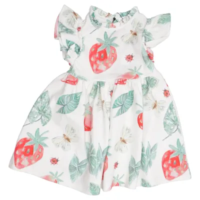 Jurk (Wit, Rood, Groen) van Next Elastaan, Polyester