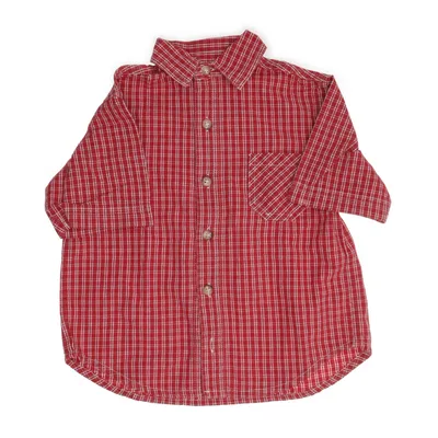 Kortärmad skjorta (Röd, Vit) Bomull