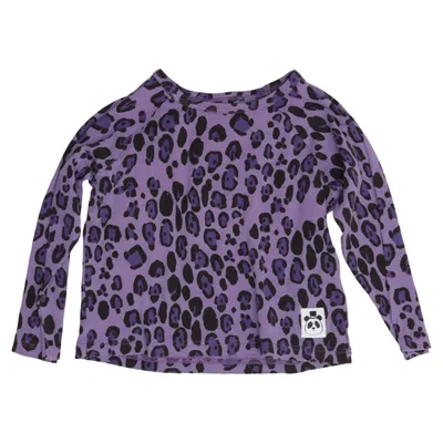Long sleeve T-shirt (Purple, Black) from Mini Rodini Cotton