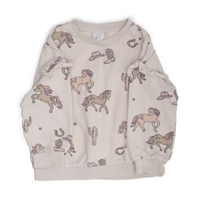 Sweatshirt (Beige, Multicolored) from Lindex Cotton