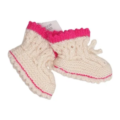 Baby booties (Beige, Pink, Multicolored) from Premium Wool