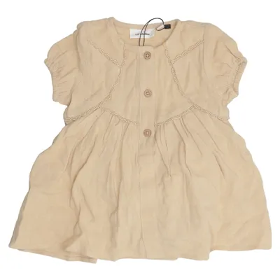 Kjole (Beige) fra Lil' Atelier Linned, Økologisk bomuld, Viscose