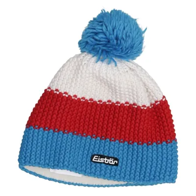 Bonnet à pompon (Bleu, Rouge, Blanc) de Eisbär Acrylique, Laine de mouton, Polyester