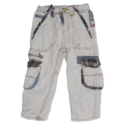 Pantalon cargo (Beige, Bleu) de Chicco Coton