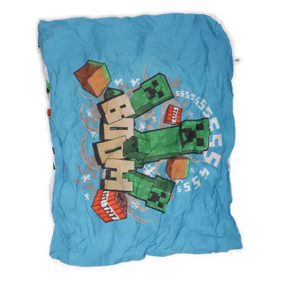 Taie d'oreiller (Bleu, Blanc, Multicolore) de Minecraft Coton