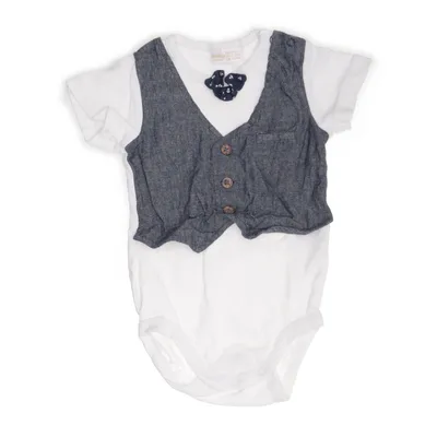 Body (White, Blue) from Baby by Lindex Cotton
