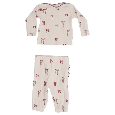 Loungewear (Beige, Rood) van Friends Katoen, Elastaan