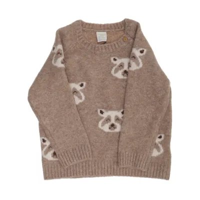 Tröja (Brun) från Lindex Baby Elastan, Polyester, Ull