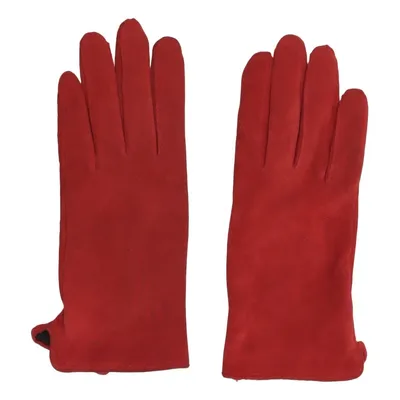 Gloves (Red) from Handskmakaren Polyester, Suede