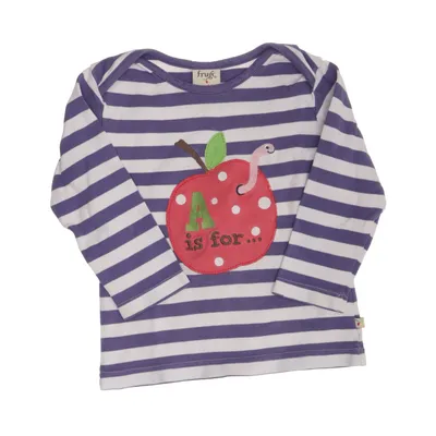 Long sleeve T-shirt (White, Purple) from Frugi Organic cotton