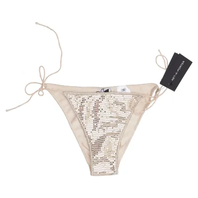 Bikini bottom (Gold) from Oseree Elastane, Metallic fiber, Polyamide