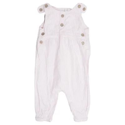 Overalls (Pink, Hvid) fra Topomini Bomuld