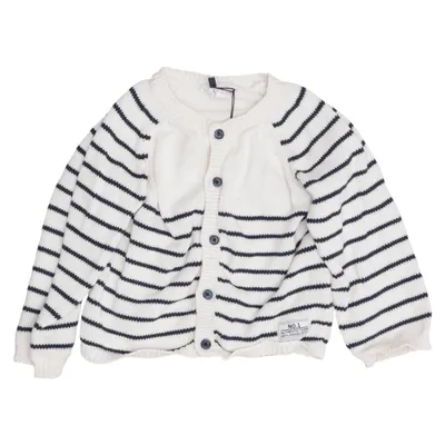 Cardigan (Hvid, Blå) fra No1