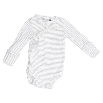 Body (Vit, Grå) från Lindex Newborn Bomull, Elastan, Viskos