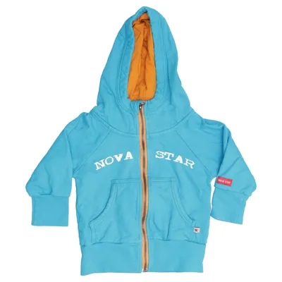 Sweat à capuche (Bleu, Orange) de Nova Star Coton