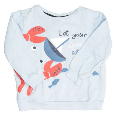 Sweatshirt (Blå, Rød) fra So Cute Bomuld