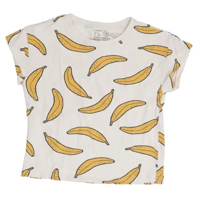 T-shirt (Beige, Gul) från Lindex Bomull, Elastan