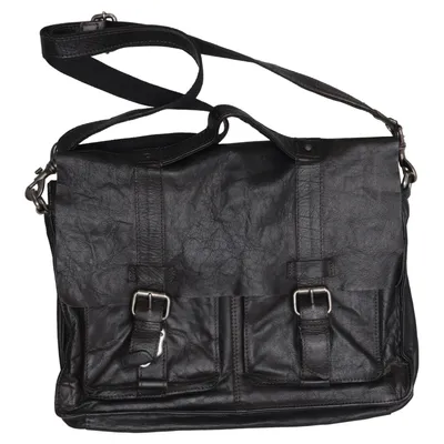 Sac à bandoulière (Noir) de Spikes & Sparrow Coton, Cuir, Polyester
