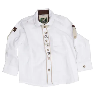 Chemise (Blanc, Marron, Beige) de Os Trachten Coton