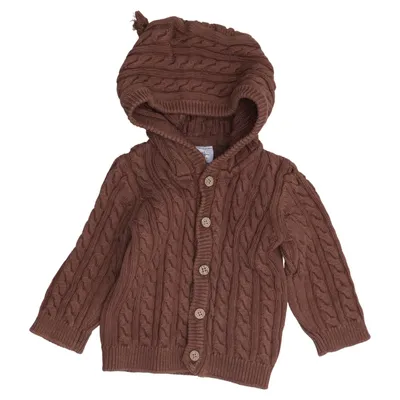 Strickjacke (Braun) von Polarn O. Pyret Bio-Baumwolle