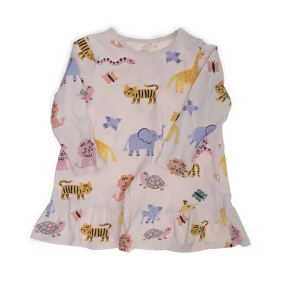 Klänning (Beige, Flerfärgad) från Lindex Baby Bomull, Elastan