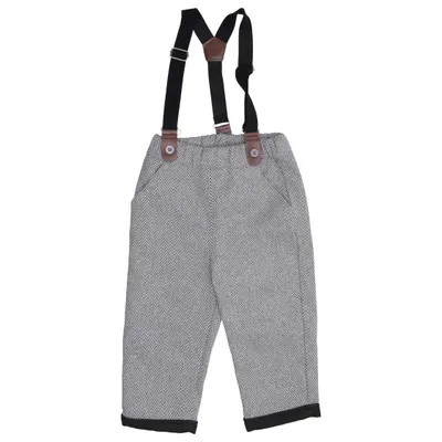 Hängselbyxor (Grå) Polyester
