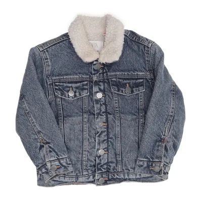 Gevoerde spijkerjas (Blauw) van Zara