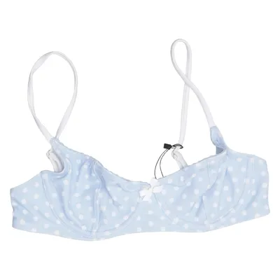 Bikini top (Blue, White) from Frankies Bikinis Elastane, Polyester