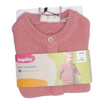 Cardigan (Pink) fra Lupilu Økologisk bomuld