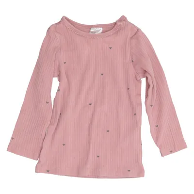 T-shirt à manches longues (Rose) de H&M Basic Coton, Élasthane