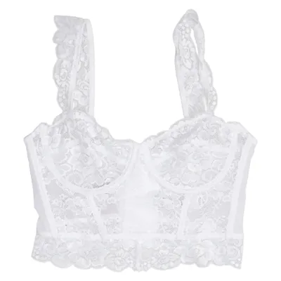 Bustier (Wide Strap Lace Cup Corset) from NA-KD Elastane, Polyamide