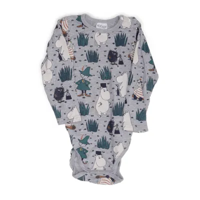 Body (Grå, Flerfärgad) från Moomin by Martinex Bomull, Elastan