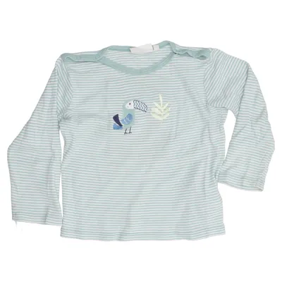 T-shirt à manches longues (Vert, Blanc) de Sense Organics Coton