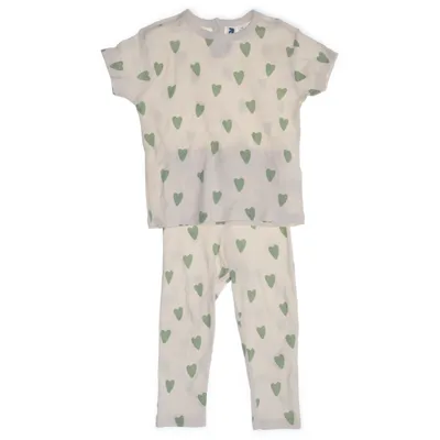 Pajamas (Beige, Green) from Rikiki Cotton