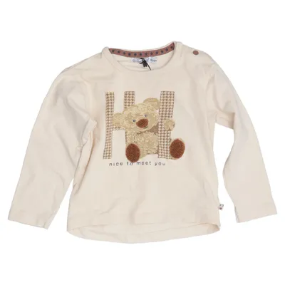 Langærmet t-shirt (Beige) fra Dirkje Bomuld, Elastan