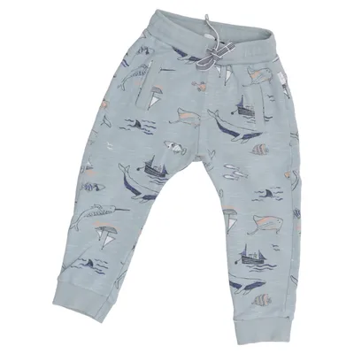 Sweatpants (Blue) from Noppies Elastane, Organic cotton
