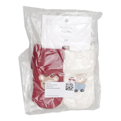 Chaussettes (Rouge, Blanc, Multicolore) de H&M Élasthane, Coton biologique, Polyamide