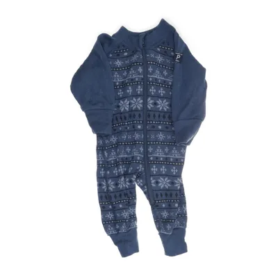 Sparkdräkt (Blå, Vit) från Polarn O. Pyret Merinoull