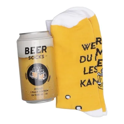 Sokken (bis Gr. 46 - in Bierdose als Geschenk)