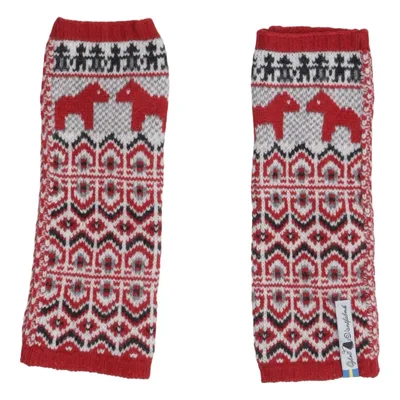 Mitaines (Rouge, Multicolore) de Öjbro Vantfabrik Laine de mouton