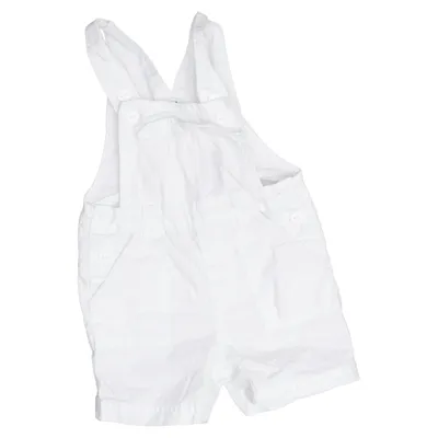 Salopette courte (Blanc) de Tex Baby Coton