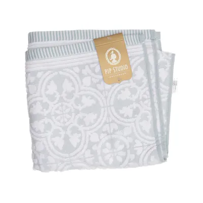 Handduk (Vit, Blå) från Pip Studio Bomull