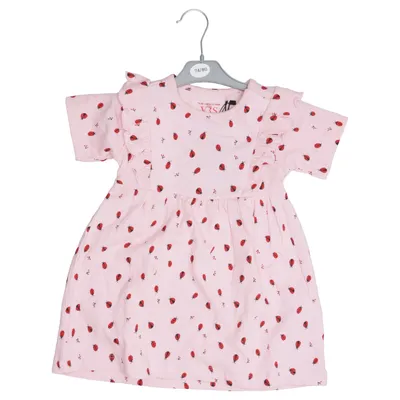 Jurk (Roze, Rood) van VRS Katoen, Elastaan, Polyester